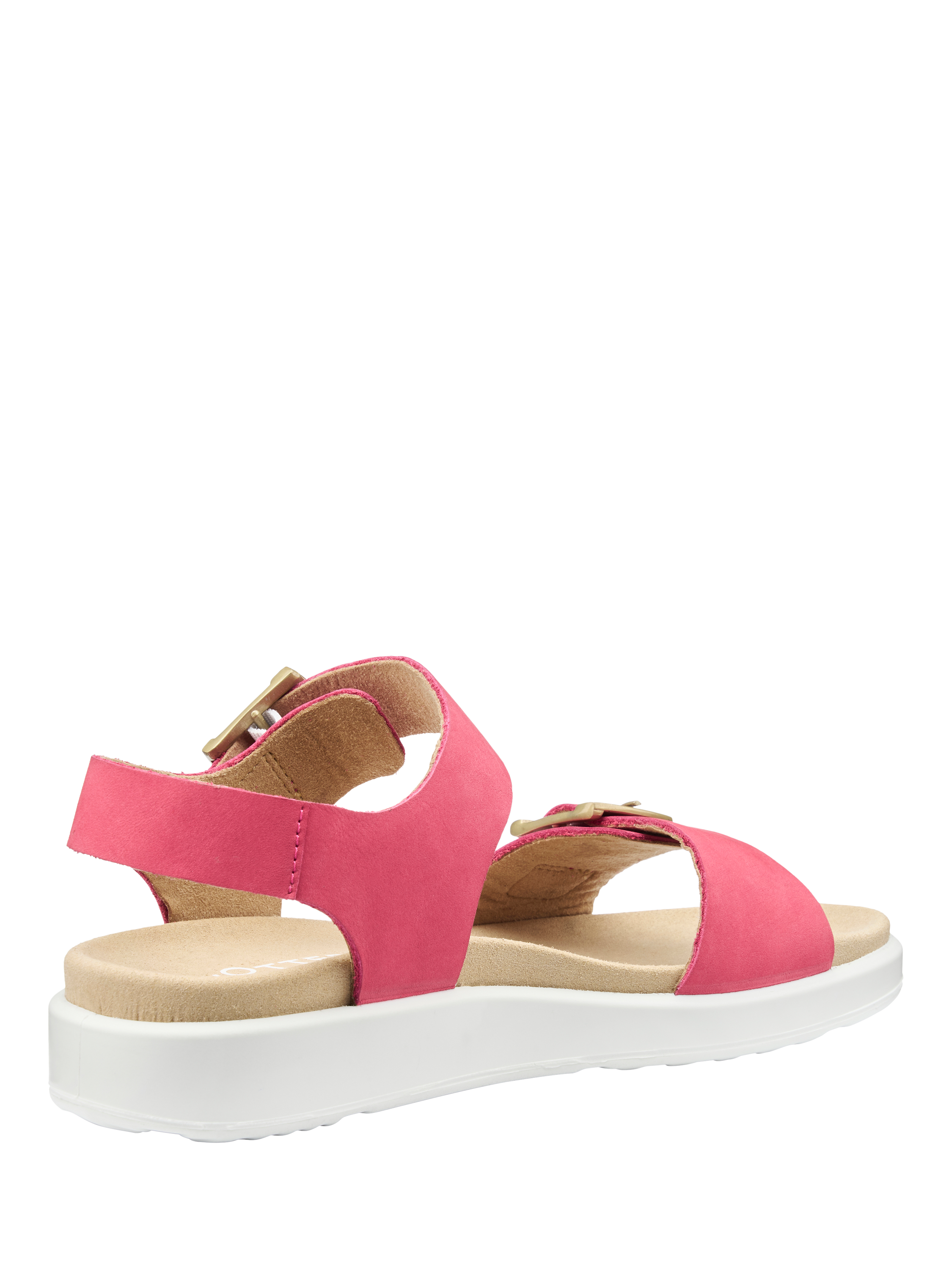 Product image 4 of 4, which shows Hotter Corfu Leather Strappy Sandals, Sunset Coral, 3