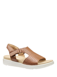 Hotter Marbella Wide Fit Leather Perforated Footbed Sandals