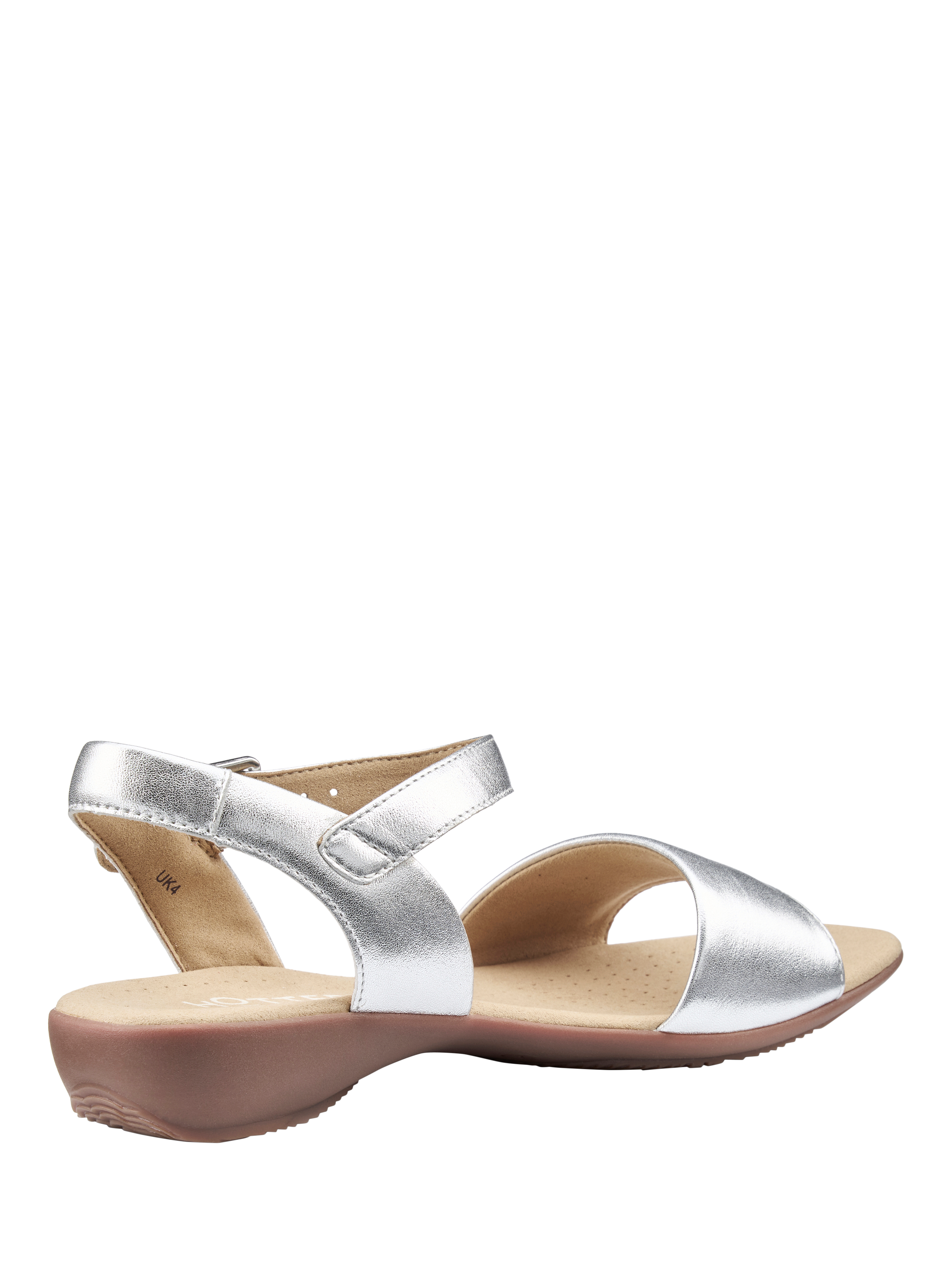 Product image 4 of 4, which shows Hotter Tropic Classic Leather Sandals, Silver, 3