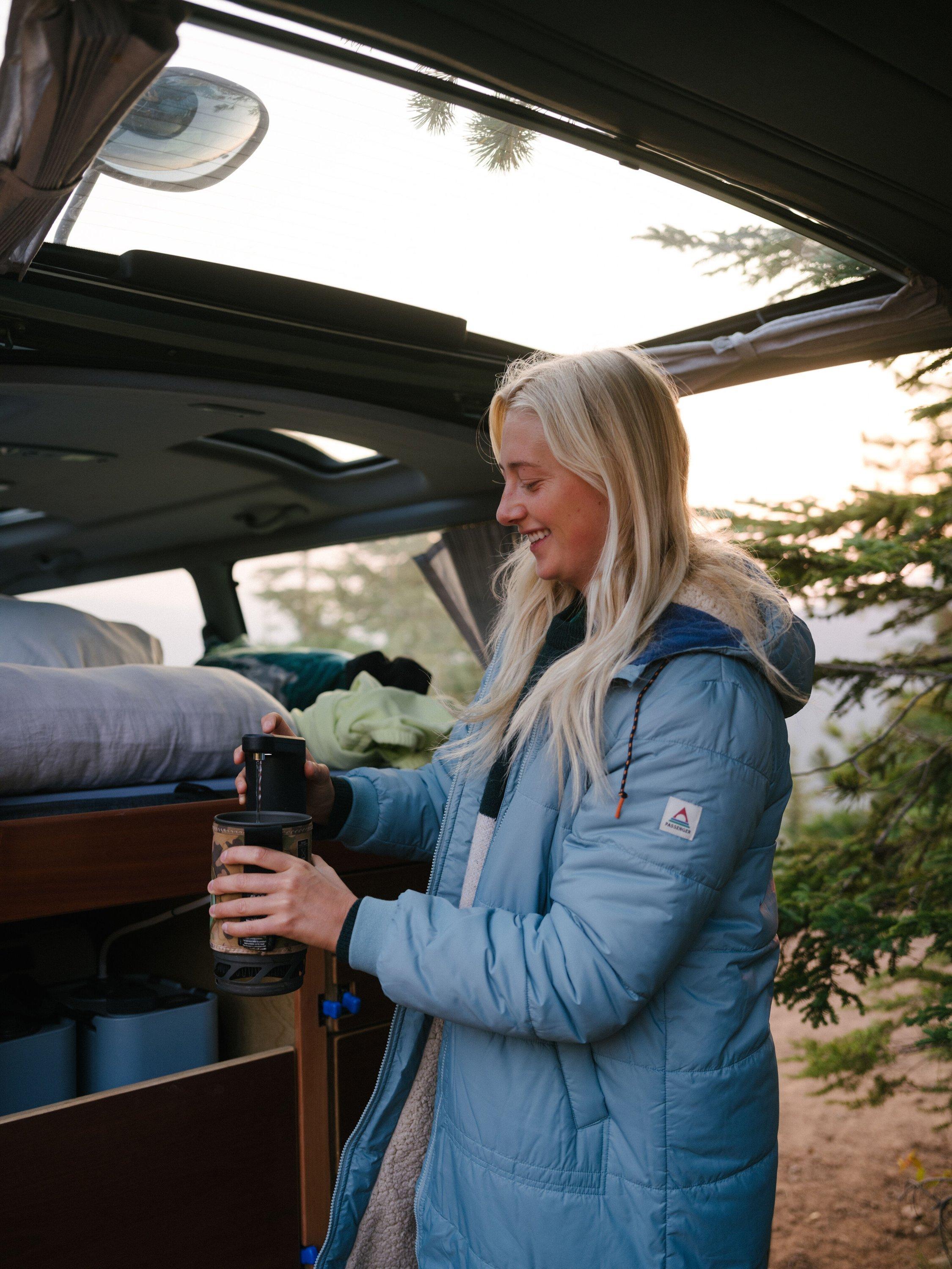 Product image 2 of 6, which shows Passenger Flora 2.0 Sherpa Parka, Light Blue, S