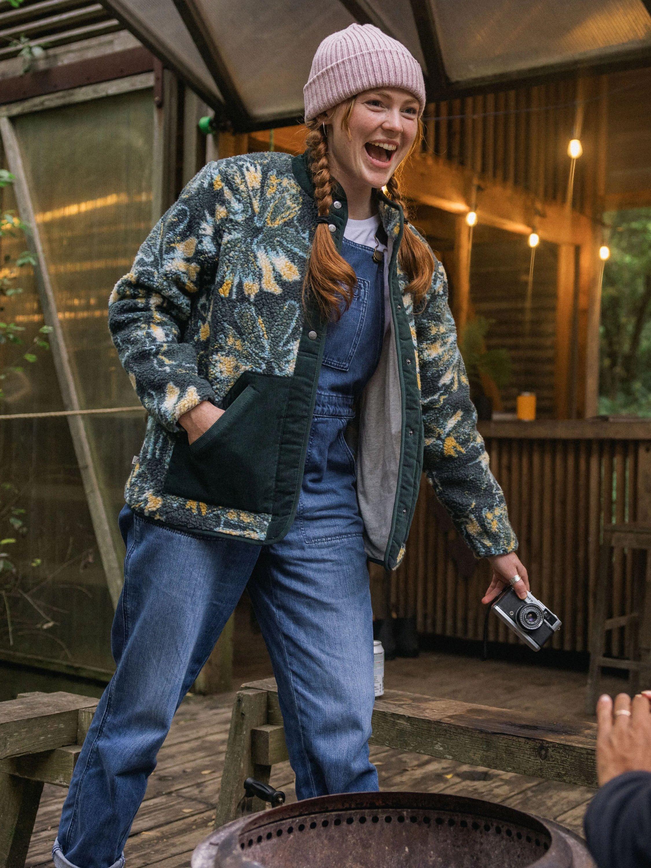 Product image 2 of 6, which shows Passenger Clover 2.0 Full Zip Fleece, Green/Multi, S