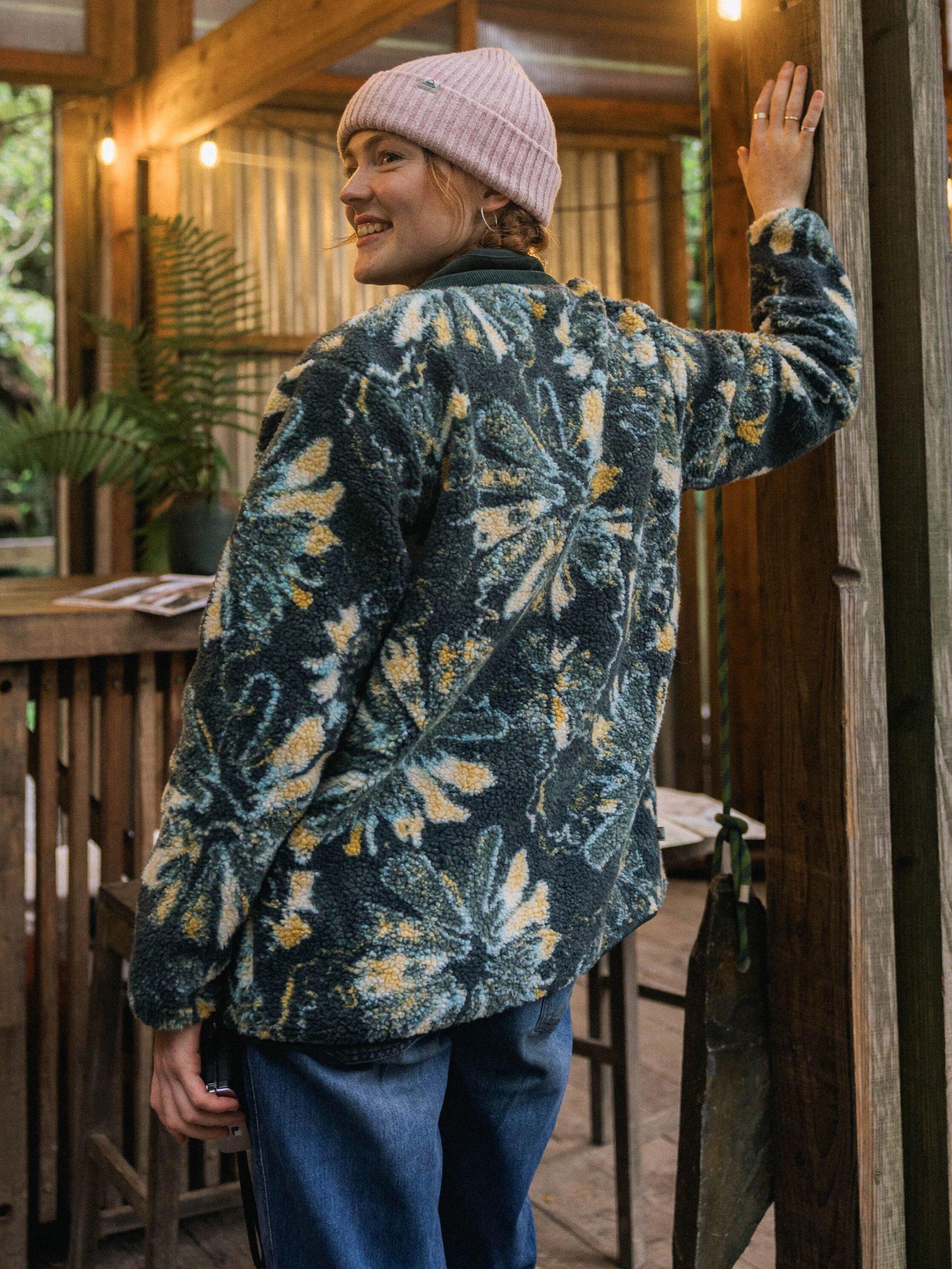 Product image 3 of 6, which shows Passenger Clover 2.0 Full Zip Fleece, Green/Multi, S