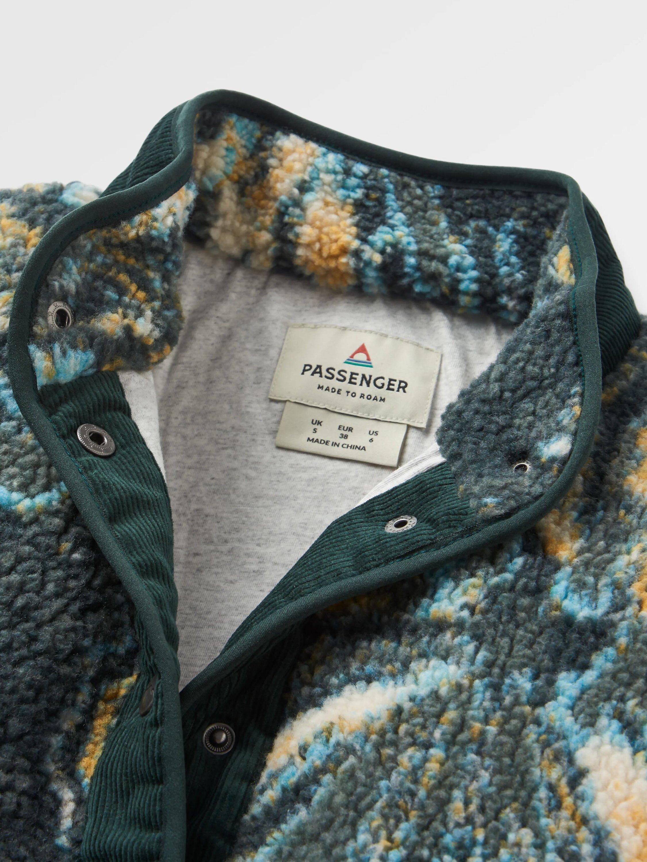 Product image 5 of 6, which shows Passenger Clover 2.0 Full Zip Fleece, Green/Multi, S