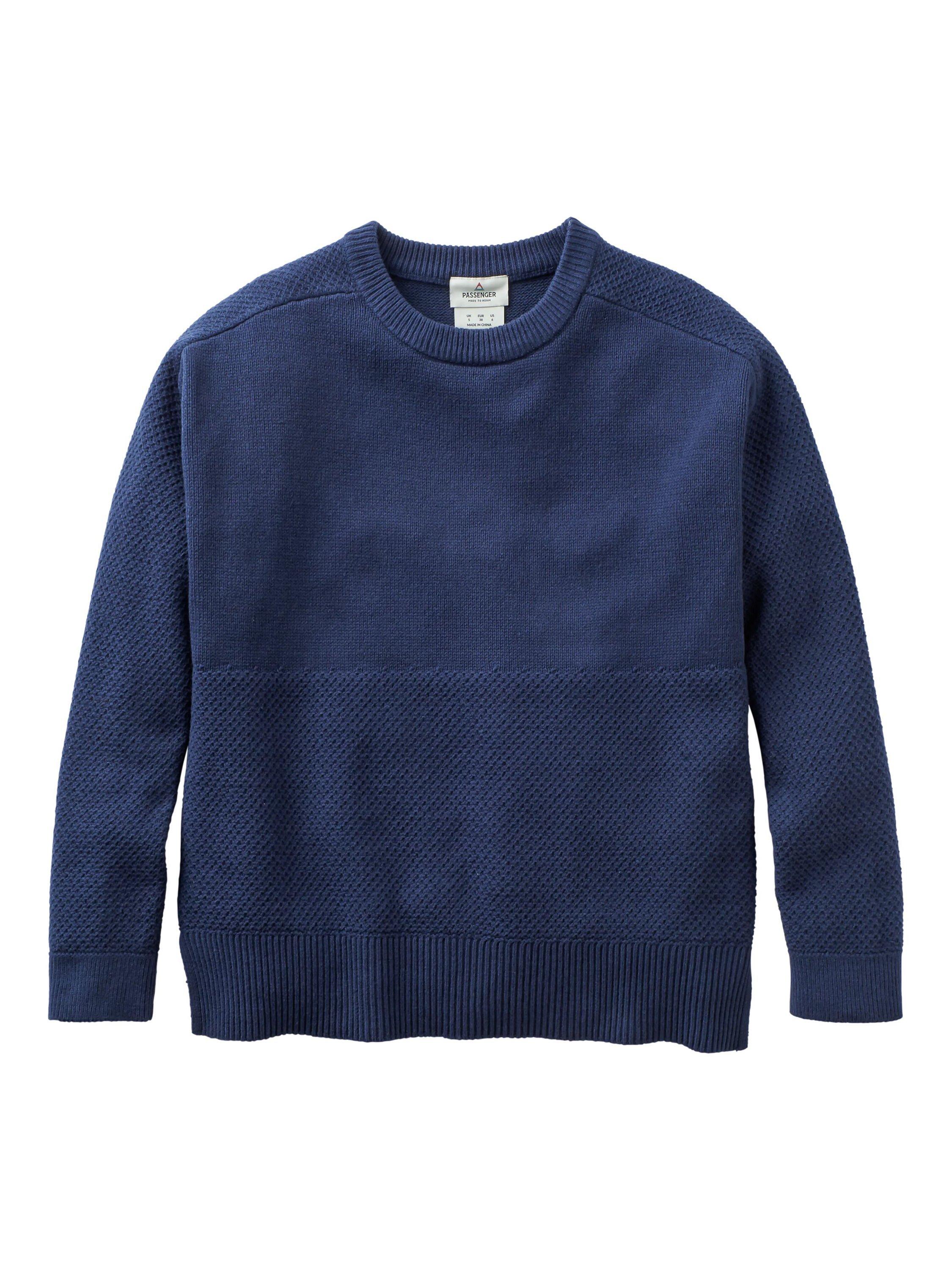 Product image 4 of 8, which shows Passenger Cove 2.0 Cotton Blend Knit Jumper, Navy, XS