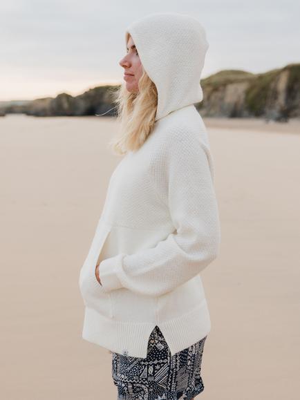 Passenger Cove 2.0 Cotton Blend Knit Hoodie, White - view 2, White