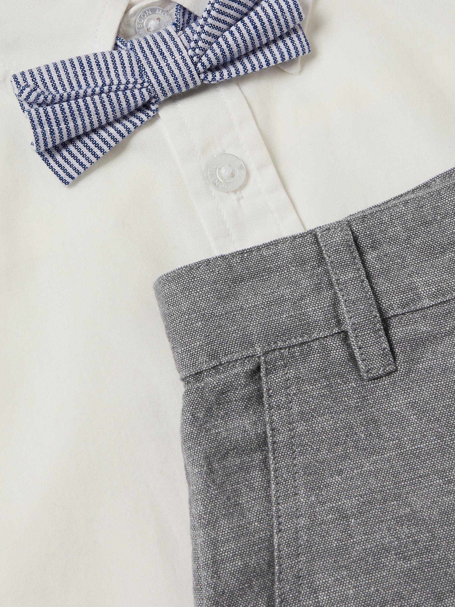 Product image 3 of 3, which shows Monsoon Kids' 3-Piece Shirt and Shorts Set, Grey, 18-24 months
