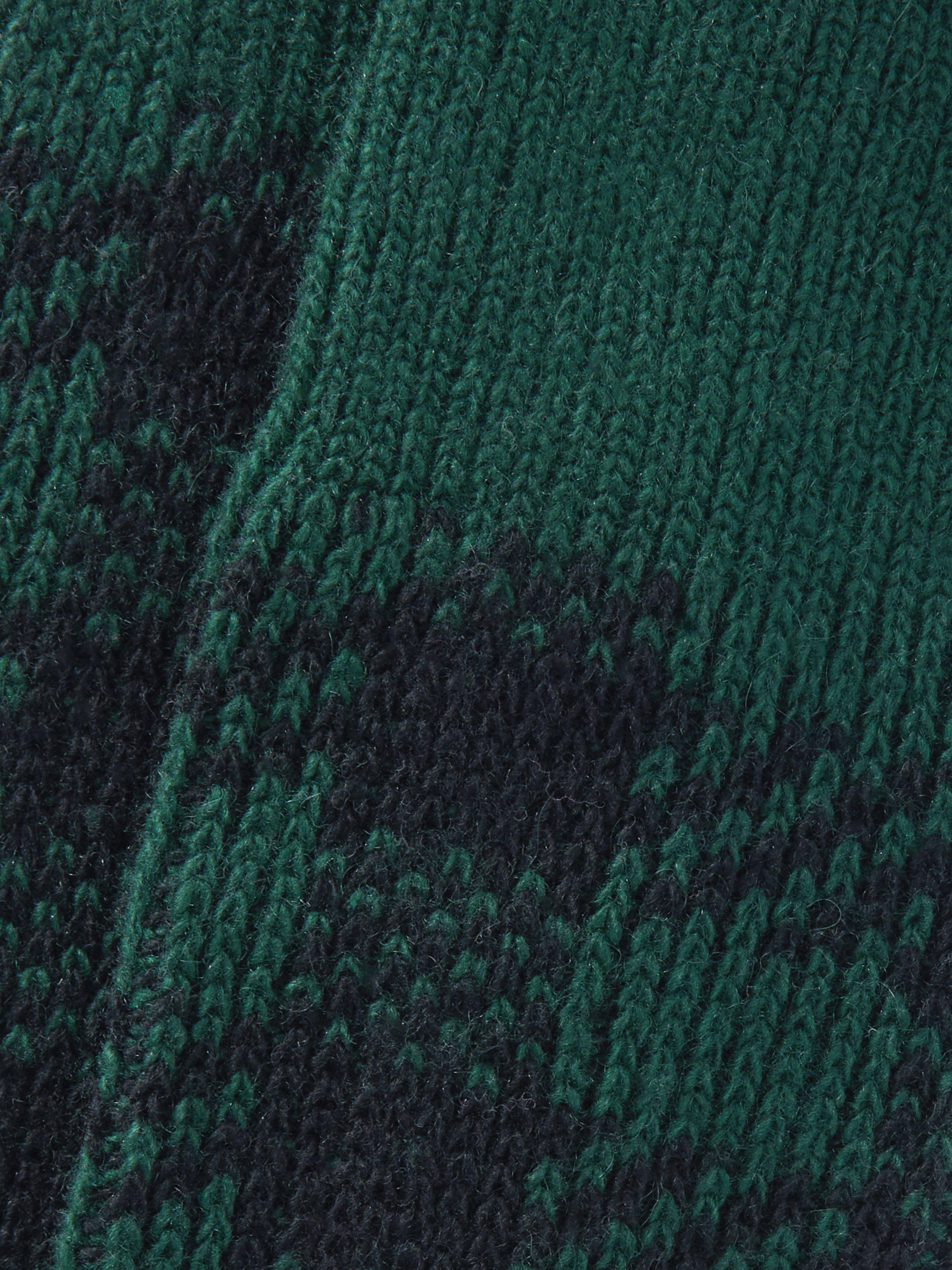 Product image 2 of 2, which shows John Lewis Cashmere Blend Check Socks, Bottle Green, S-M