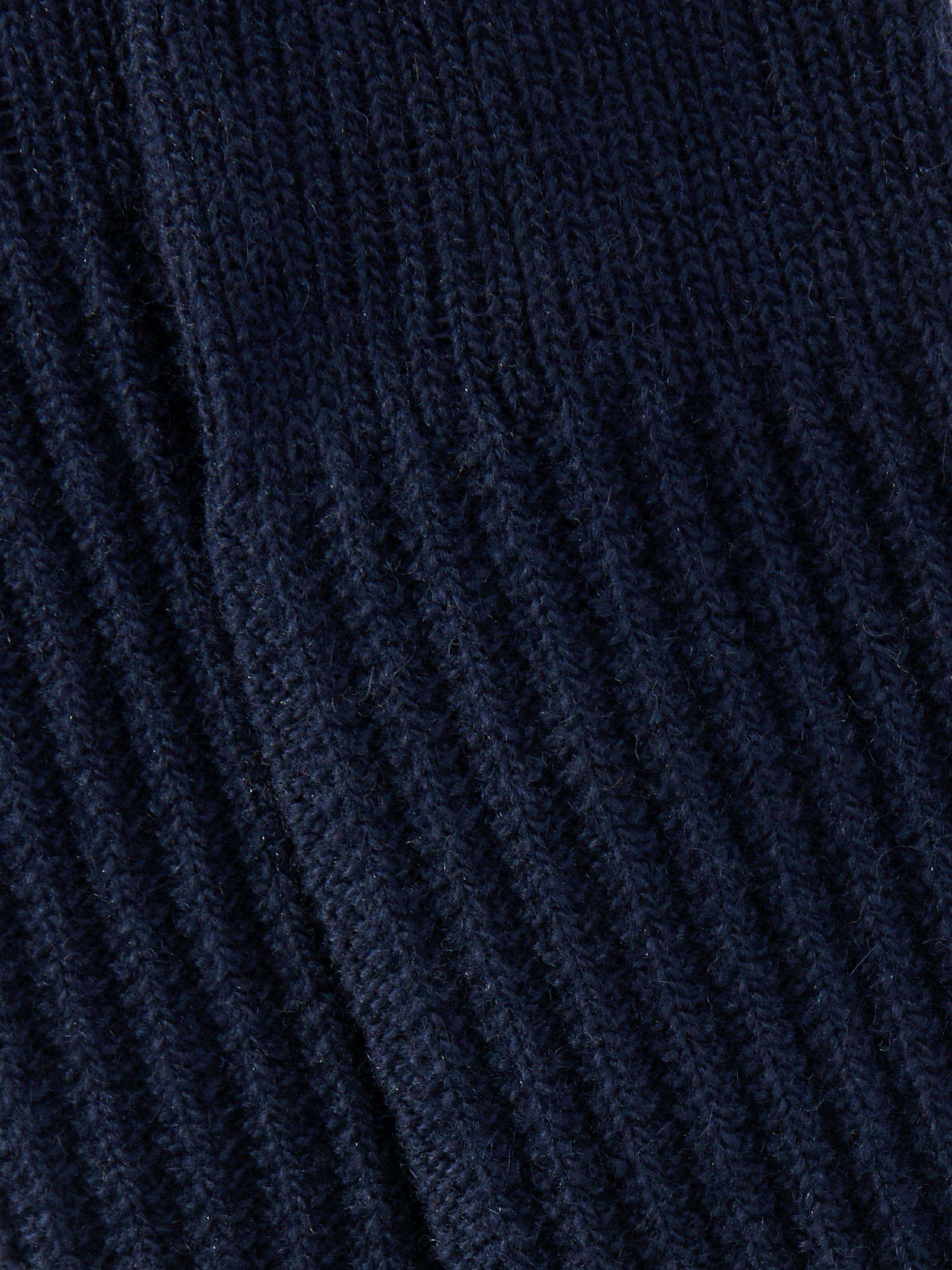 Product image 2 of 2, which shows John Lewis Cashmere Blend Ribbed Socks, Navy, S-M