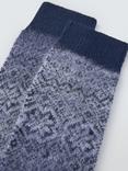 John Lewis Made in Italy Fairisle Cotton Mohair Mix Socks, Blue