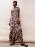 Ro&Zo Leopard Print Dress, Brown