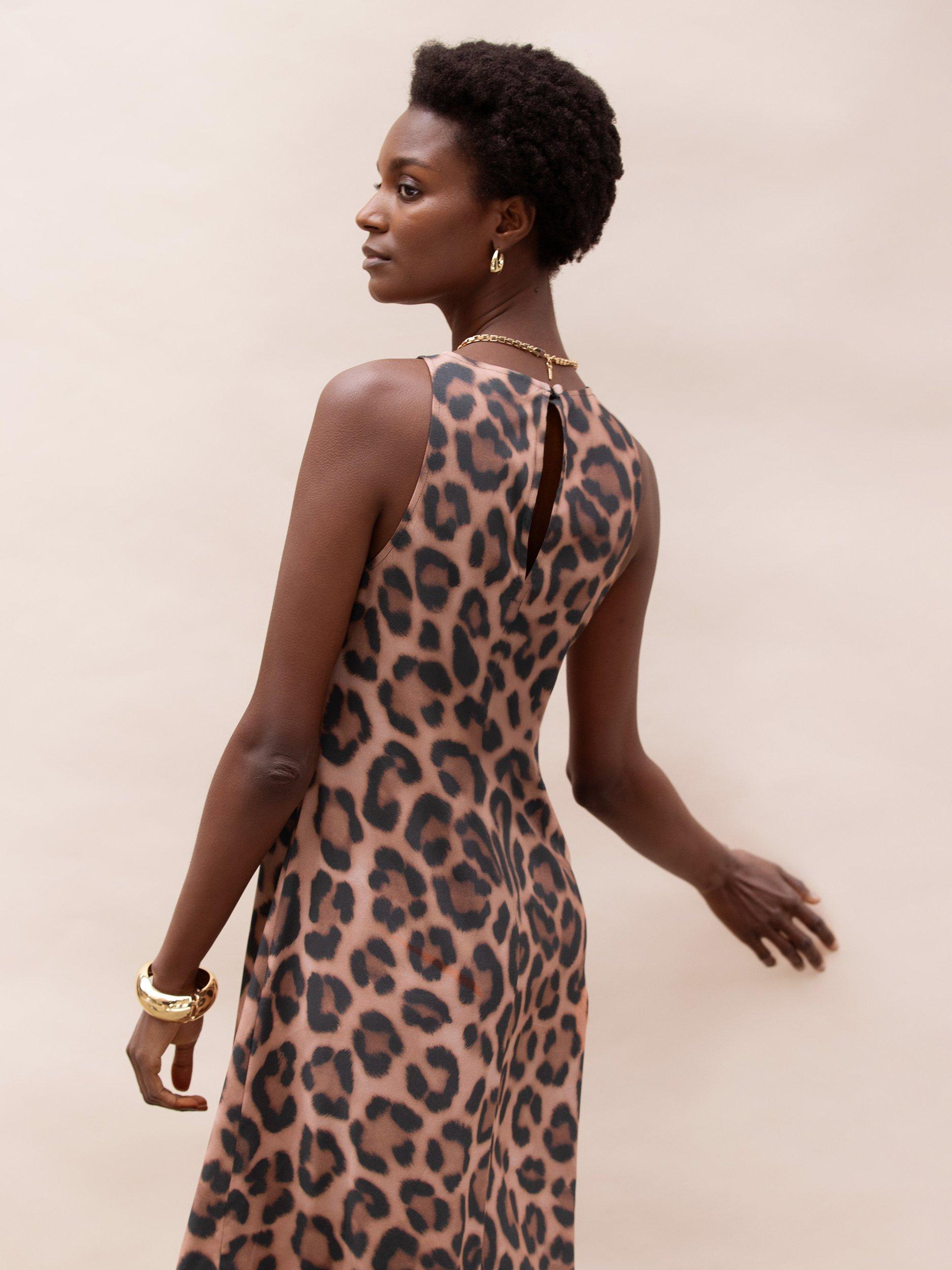 Product image 5 of 5, which shows Ro&Zo Leopard Print Dress, Brown, 6