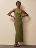 Ro&Zo Ribbed Sleeveless Column Dress, Green
