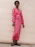Ro&Zo Petite Carnation Ditsy Print Tie Back Dress
