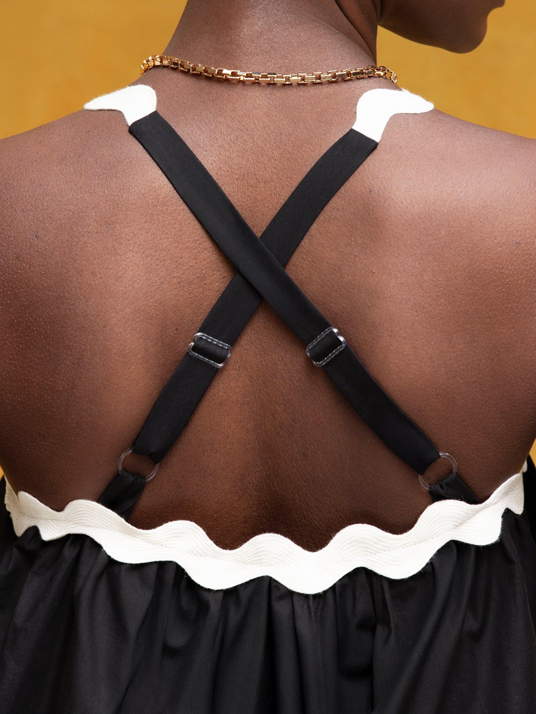 Product image 4 of 5, which shows Ro&Zo Black Contrast Strap Cami Top, Black, 16