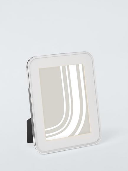 John Lewis Scandi Rounded Corner Photo Frame, Silver