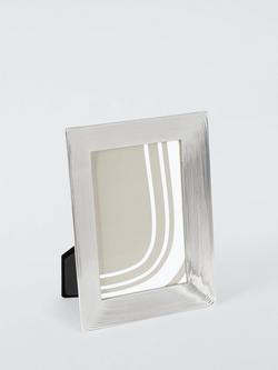 John Lewis Textured Wave Photo Frame, Silver, Silver