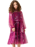 Angel & Rocket Kids' Printed Mesh Dress, Pink