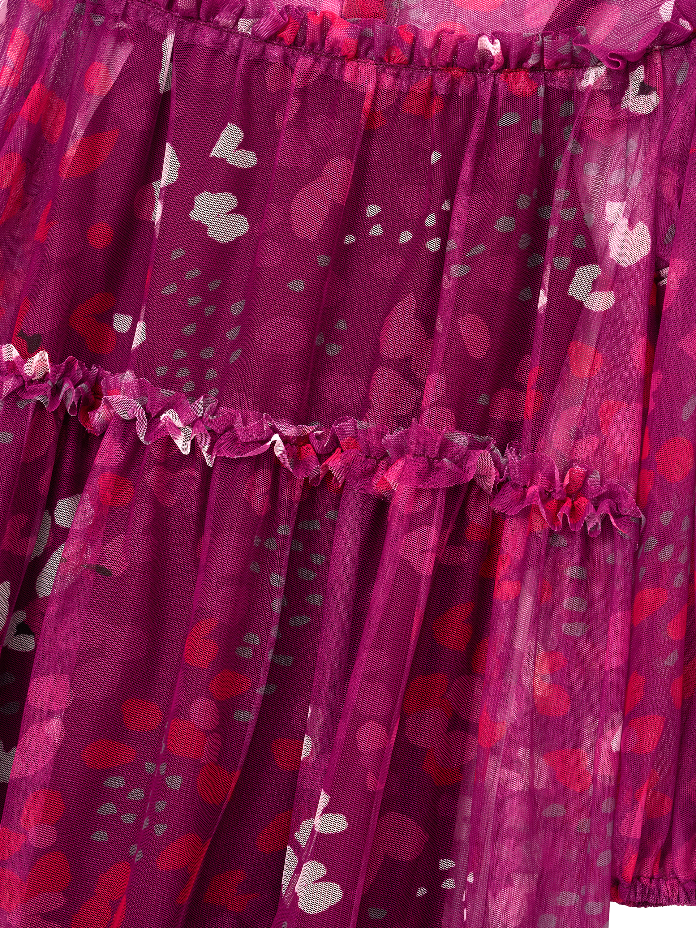 Product image 8 of 8, which shows Angel & Rocket Kids' Printed Mesh Dress, Pink, 3 years