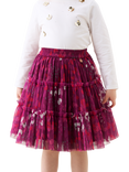 Angel & Rocket Kids' Mesh Midi Skirt, Pink