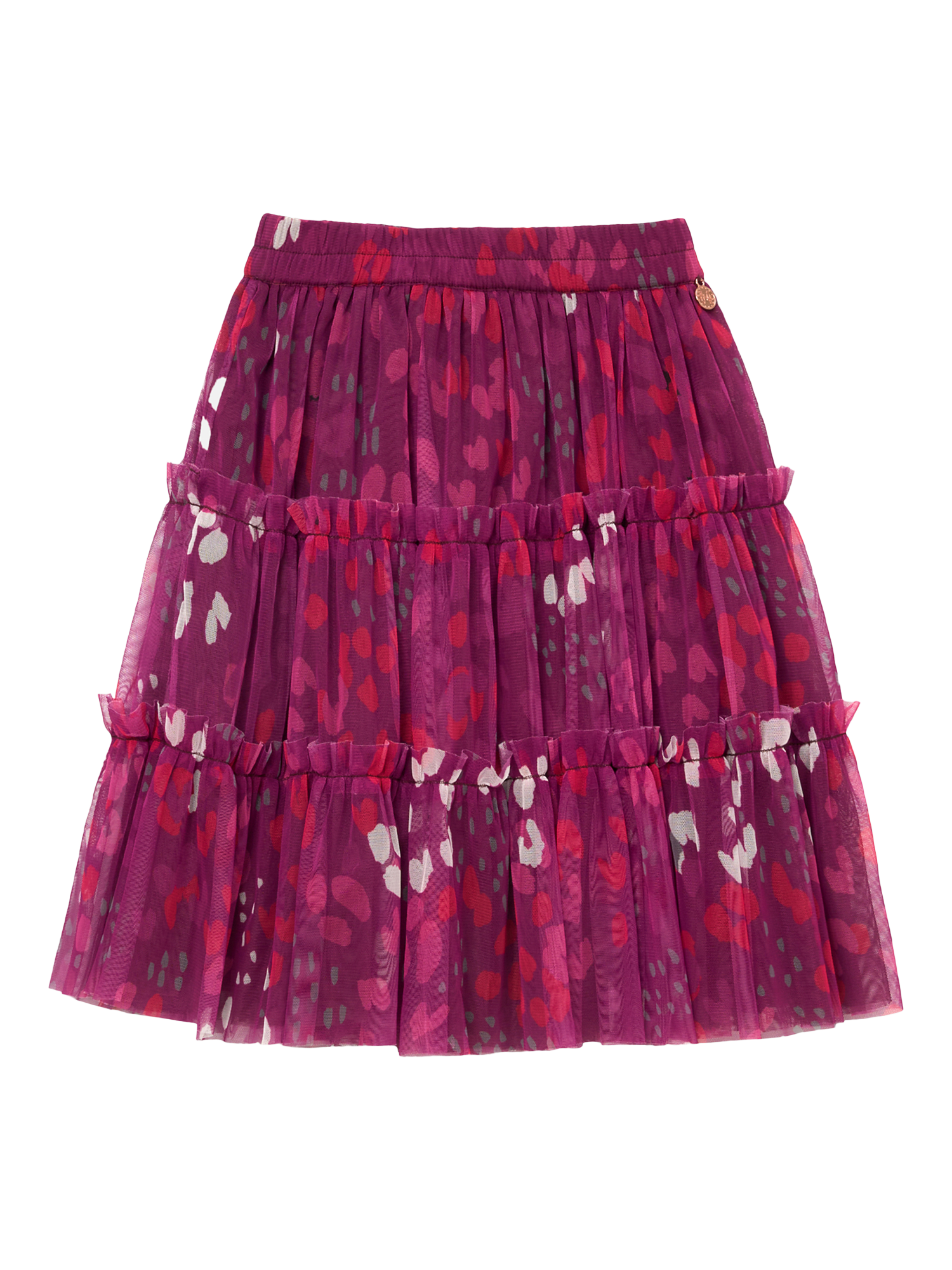 Product image 6 of 8, which shows Angel & Rocket Kids' Mesh Midi Skirt, Pink, 3 years