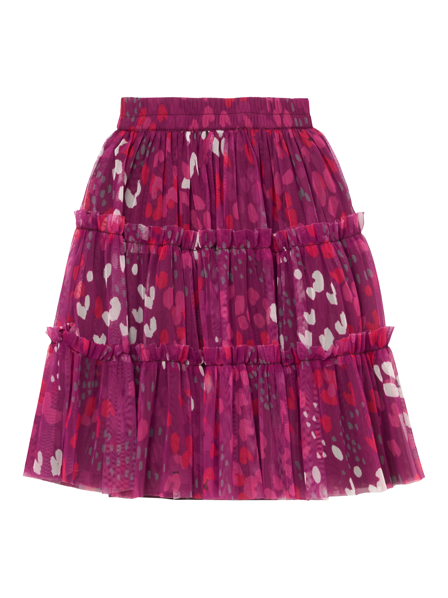 Product image 7 of 8, which shows Angel & Rocket Kids' Mesh Midi Skirt, Pink, 3 years