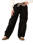 Angel & Rocket Kids' Corduroy Wide Leg Trousers, Black