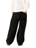 Angel & Rocket Kids' Corduroy Wide Leg Trousers, Black