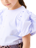 Angel & Rocket Kids' Puff Sleeve T-Shirt, Lilac