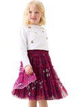 Angel & Rocket Kids' Cotton Long Sleeved Sequin T-Shirt, White