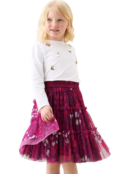 Angel & Rocket Kids' Cotton Long Sleeved Sequin T-Shirt, White - view 2, White