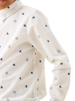 Angel & Rocket Kids' Cotton Poplin Long Sleeved Shirt - view 2, White