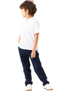 Angel & Rocket Kids' Cotton Twill Trousers, Navy - view 2, Navy