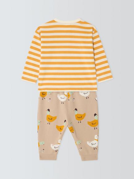 John Lewis Baby Duck Long Sleeve Top & Joggers Set, Multi - view 2, Multi