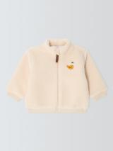 John Lewis Baby Duck Borg Jacket, Natural