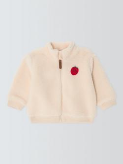 John Lewis Baby Ladybird Borg Jacket, Natural, Natural