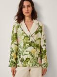 Monsoon Fleur Floral Shacket, Cream/Multi