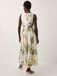 Monsoon Sicily Floral Midi Dress, Cream/Multi