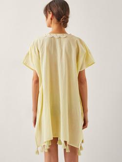 Monsoon Suzie Tassel Kaftan, Yellow - view 2, Yellow