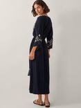 Monsoon Sophia Suns Kaftan Dress, Black