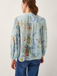 Monsoon Jesse Floral Print Blouse, Pale Blue