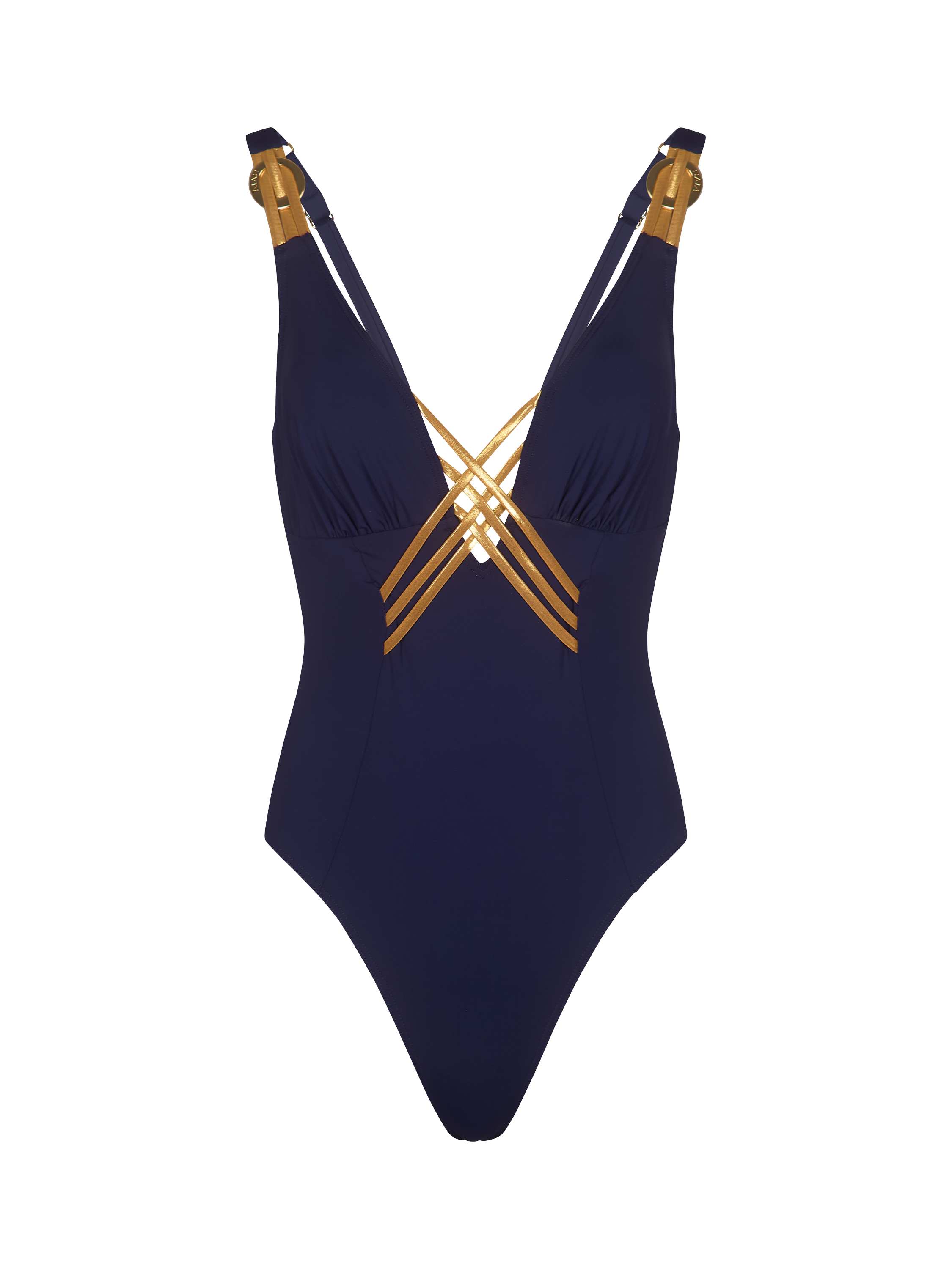 Product image 4 of 4, which shows NAIA Beach Raquel Swimsuit, Navy, 8