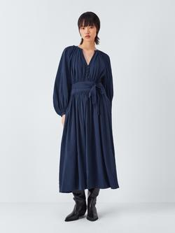 AND/OR Sammy Draped Midi Dress, Inky Blue, Inky Blue