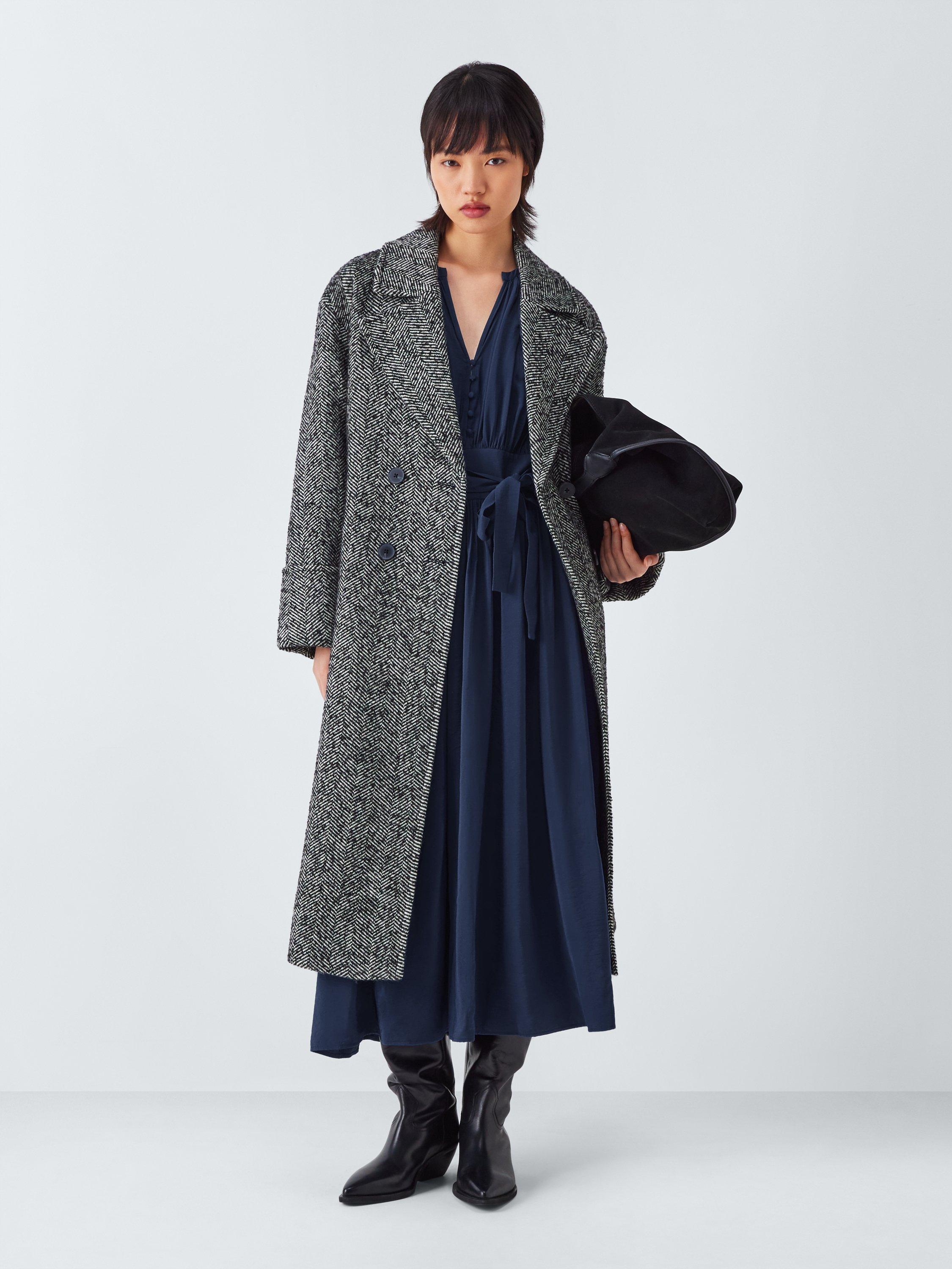 Product image 3 of 6, which shows AND/OR Sammy Draped Midi Dress, Inky Blue, 6