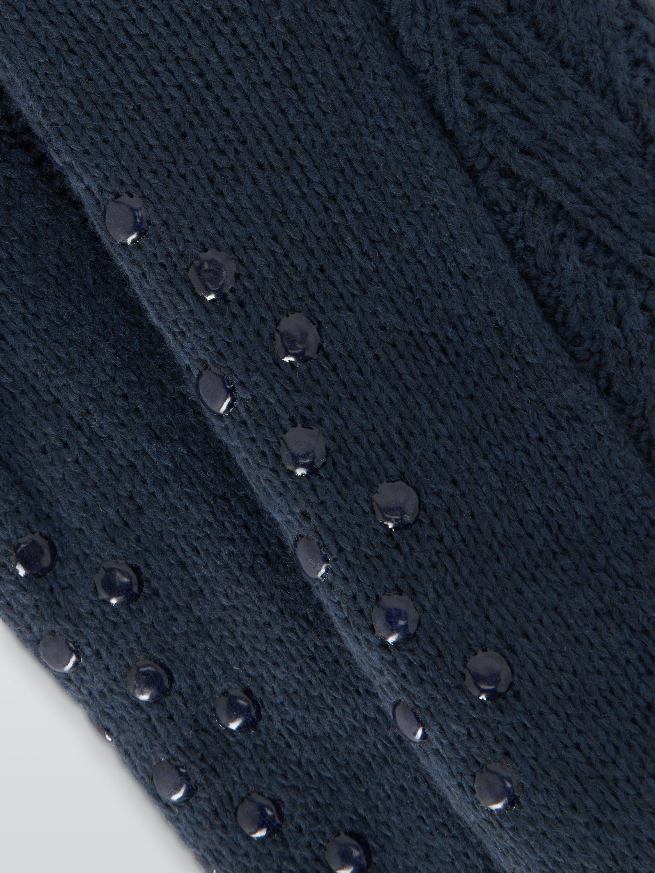 Product image 2 of 2, which shows John Lewis Fleece Lounge Socks, Navy, S-M