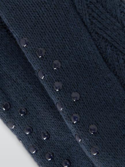 John Lewis Fleece Lounge Socks, Navy - view 2, Navy