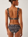 Monsoon Macie Beach Print Bikini Bottoms, Black