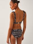 Monsoon Macie Beach Print Bikini Top, Black