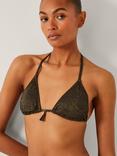 Monsoon Mia Glitter Bikini Top, Black