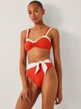 Monsoon Sabrina Colour Block Bikini Top, Rust