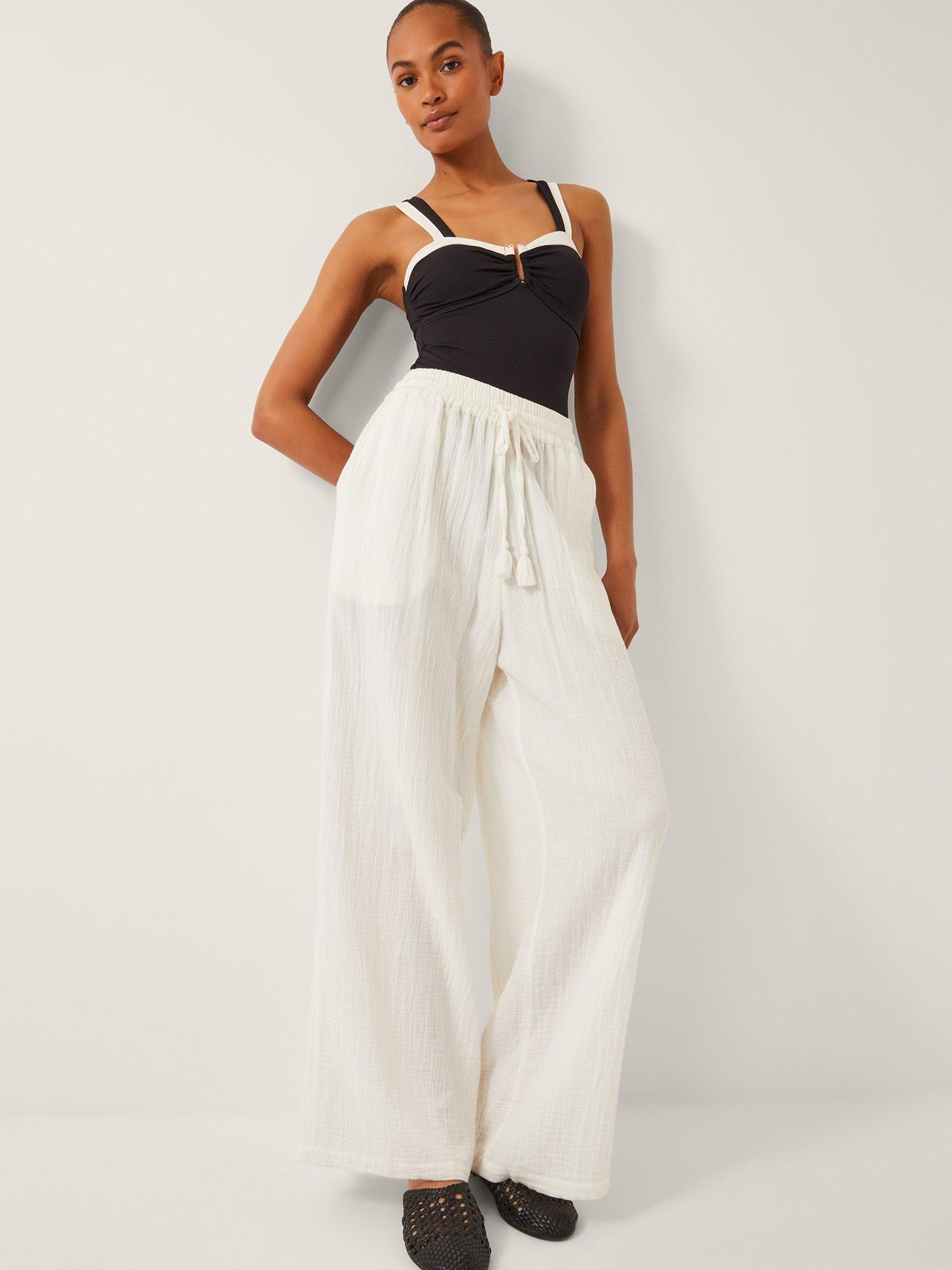 Product image 3 of 5, which shows Monsoon Sabrina Contrast Trim Swimsuit, Black, 8